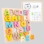 Kids Wooden Alphabet Number Puzzle - Montessori Educational Toys