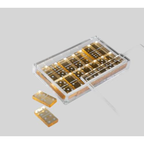 Acrylic Rummy Mahjong Tile Game Set Lucite Dominoes
