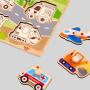 Wooden Vehicle Jigsaw Puzzle for Kids - Tooky Toy