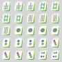 Mahjong Stickers - 145pcs Cartoon Decorative Waterproof Stickers