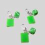 Mahjong Dice Keychain - Resin Amulet Luck Charm