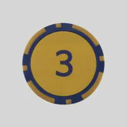 14g Clay Poker Chips - 3 Tone Monte Carlo - Golden Trim