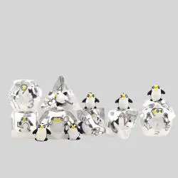 DND Penguin Resin Dice Set - Round Edge