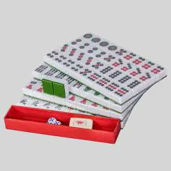 Mini Travel Mahjong Set - 22mm Green Tiles