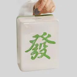 Ceramic Mahjong Piggy Bank - Wholesale, Gift for Decoration