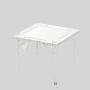 BenBest White Folding Plastic Dining Table - 90x90cm