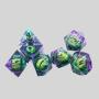 2023 Resin D&D Dice Set - Purple & Green Dragon Eye Dice
