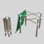Folding Mahjong Table - Green, Cup Holders
