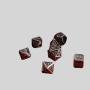 Antique Metal D&D Dice Set - 7 Pcs Polyhedral Dice