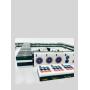 Acrylic Mahjong Set 144 Tiles Blue White Board Game