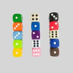 Acrylic 16mm D&D Dice - Bulk Wholesale Stock
