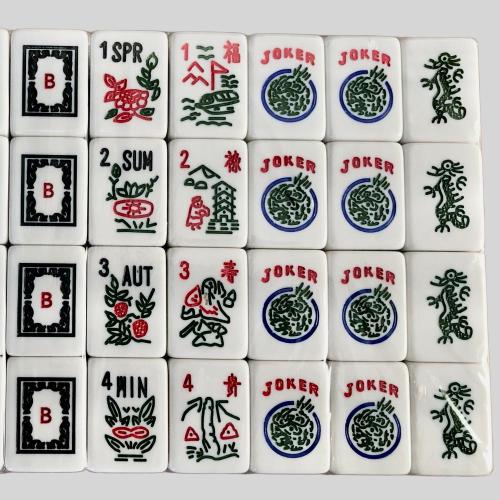 American Mahjong Tiles - Queyue Ivory Set