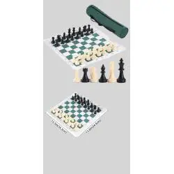Portable Plastic Chess & Checkers Set