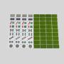 Mahjong Set - Blue & Green Melamine Tiles (24x15x10mm)