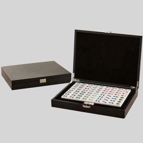 Custom Chinese American Mahjong Set - 166 Pcs with Leather Box