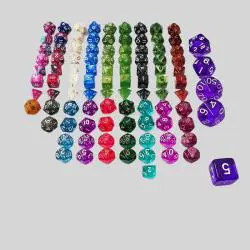 Custom Colorful Mini Dice Set - DND RPG Game Dice