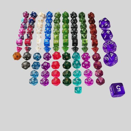 Custom Colorful Mini Dice Set - DND RPG Game Dice