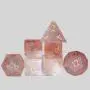 Pink Quartz D&D Dice Set - Custom Font & Logo Pink Quartz D&D Dice Set - Custom Font & Logo