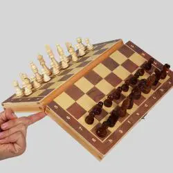 Classic Wooden Chess Board - Portable Travel Set