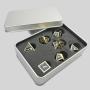 Custom Gold Plated Dice Set - 16mm/20mm D&D Polyhedral Dice