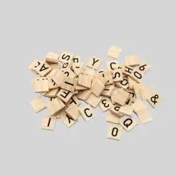 200pcs Wood Alphabet Letters DIY Scrabble Tiles A-Z