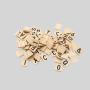 200pcs Wood Alphabet Letters DIY Scrabble Tiles A-Z
