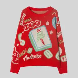 Christmas Women Sweater Pullover - Unique Mahjong Pattern