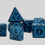 Udixi Polyhedral Acrylic Dice Set - Blue D20 D10 D6 Set