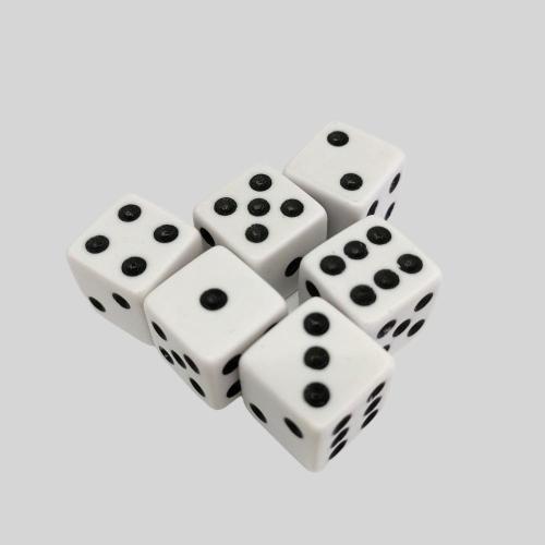 10mm DND Dice - White Black Square Corner Dice