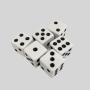 10mm DND Dice - White Black Square Corner Dice