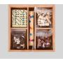 Wooden 5 in 1 Chess Board - Portable Travel Game Set