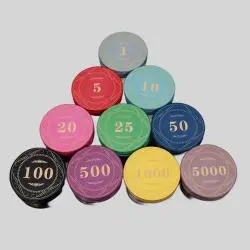 Ceramic Poker Chips - Custom Logo, 50mm, OEM