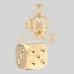 Custom Metal Dice Set - Brass Gold Silver Polyhedral D&D Gift Box