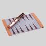 Luxury PU Leather Roll Up Backgammon Chess Game Set - Custom Handmade