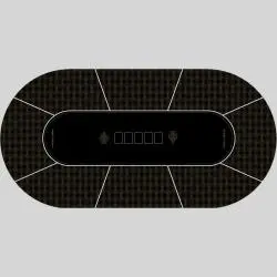 Customizable Poker Mat - 10 Player Texas Casino Table