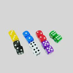 Custom Multi Color D6 Dice - 12mm 14mm 16mm Resin Pips