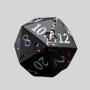 Metal DND Dice Set - Black & Purple Polyhedral Dice