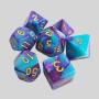 Custom DND Polyhedral Dice Set - 7pcs Acrylic Multi Color Dice