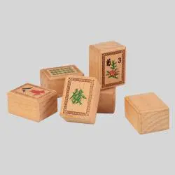 Custom Wooden Mahjong Set - 18 Inch Beechwood Tiles