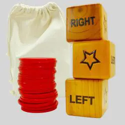 Wood Dice Set 3.5 Inch - 6 Wooden Dices