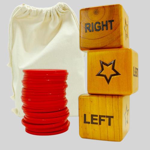 Wood Dice Set 3.5 Inch - 6 Wooden Dices