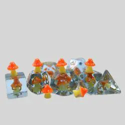 Mushroom Resin Dice Set - D4 D10 D20 RPG Dice