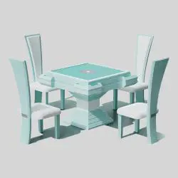 Chinese Macaron Blue Mahjong Table - Luxury Electronic Game