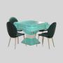 Chinese Macaron Blue Mahjong Table - Luxury Electronic Game