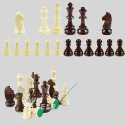Heavy Wooden Chess King Pieces - Tournament Grade