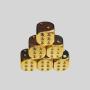 Custom Metal Dice Set - Brass Gold Silver Polyhedral D&D Gift Box