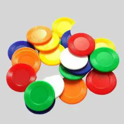 PS Plastic Mahjong Chips, CRCC Sunflower Game Coins Props