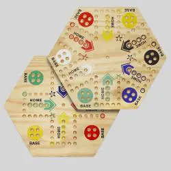 Wahoo Marble Game - 2 Side Painted, Family Strategy Game