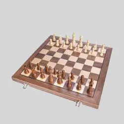 Portable Magnetic Wooden Chess Set - Kids & Adults