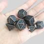 DND Metal Dice Set 7pcs Polyhedral Retro Gaming Dice